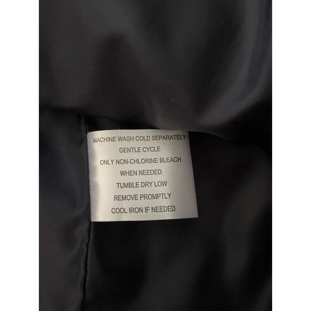 Gallery Woman Navy Blue Quilted Zip-Up Jacket Gold Hardware 1X Plus Size‎